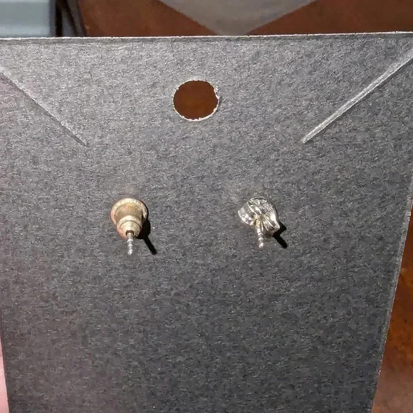 3/$30 Modern Gents Diamond Sterling Silver Studs - Picture 7 of 7